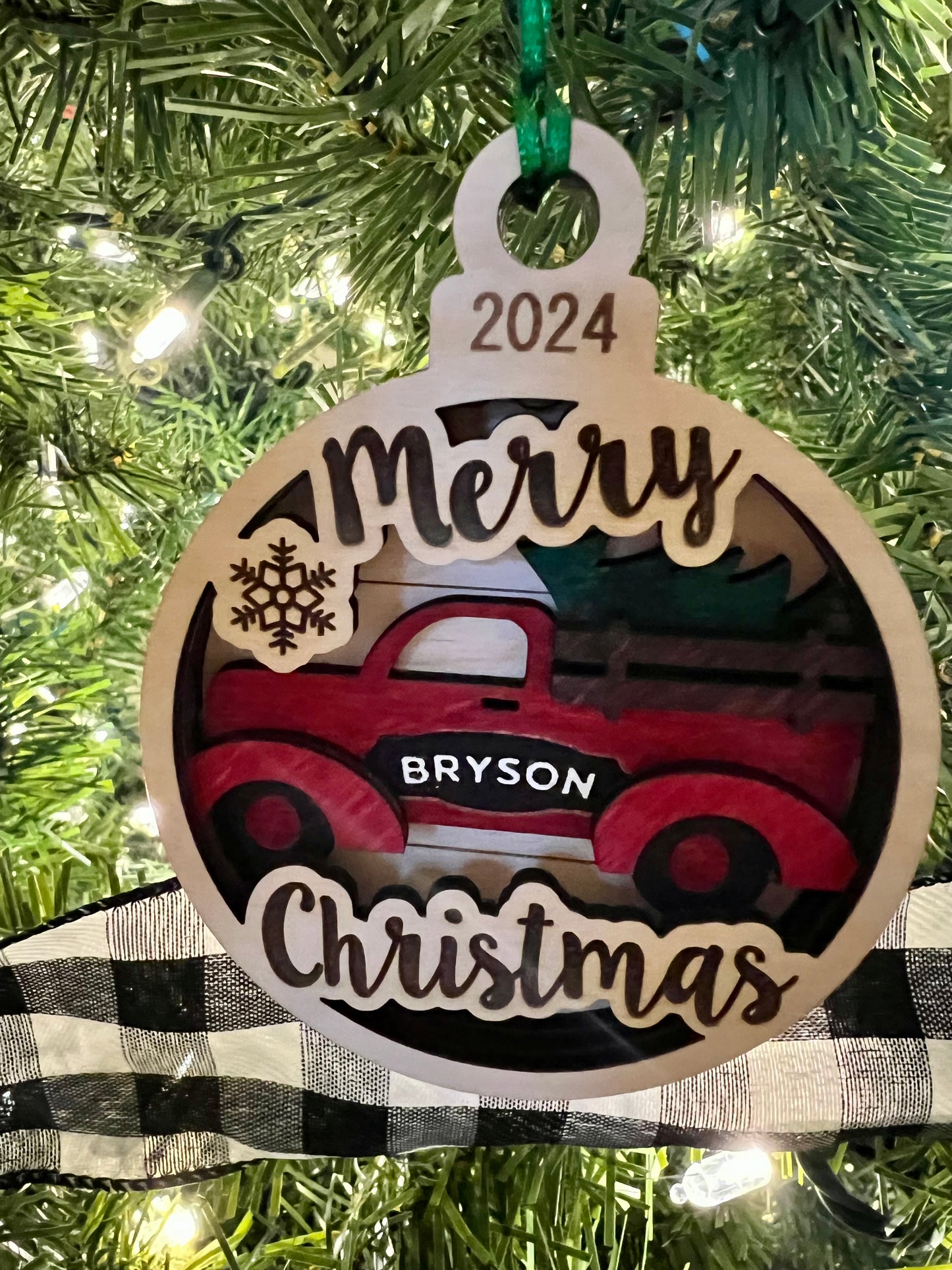 Limited Time! Bryson Layered Wood Ornament