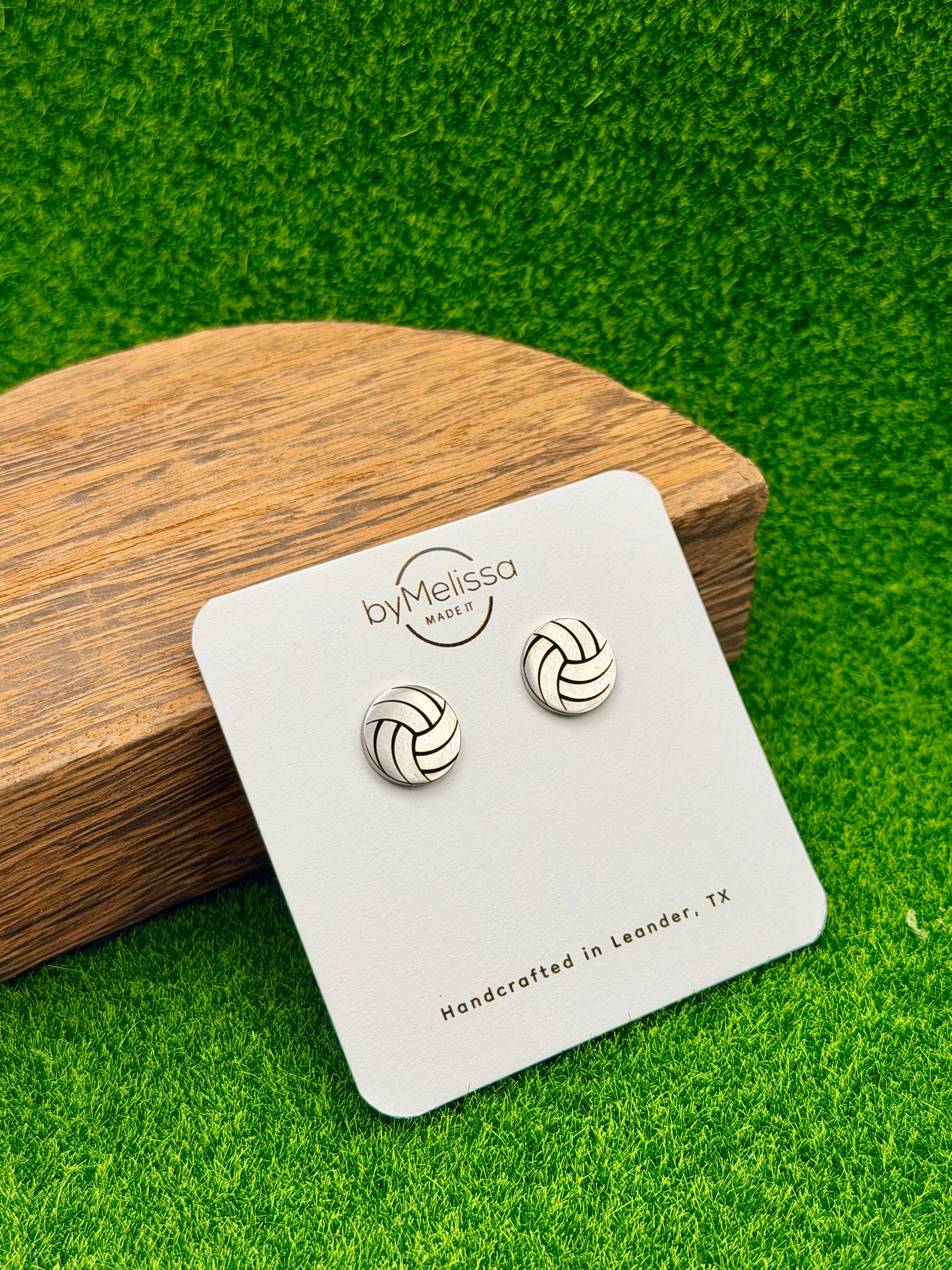 Engraved Circle Sport Studs