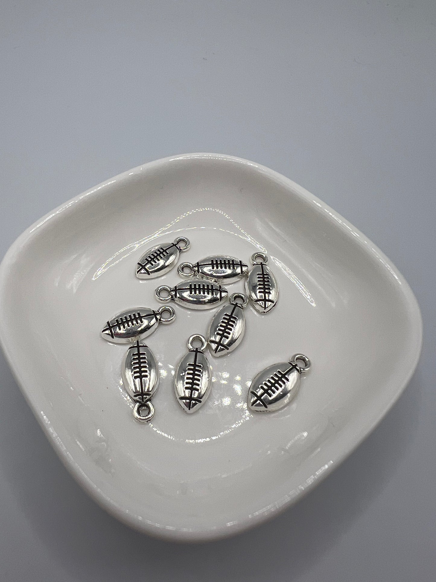 Silver Football Charm