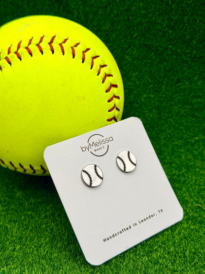Engraved Circle Sport Studs