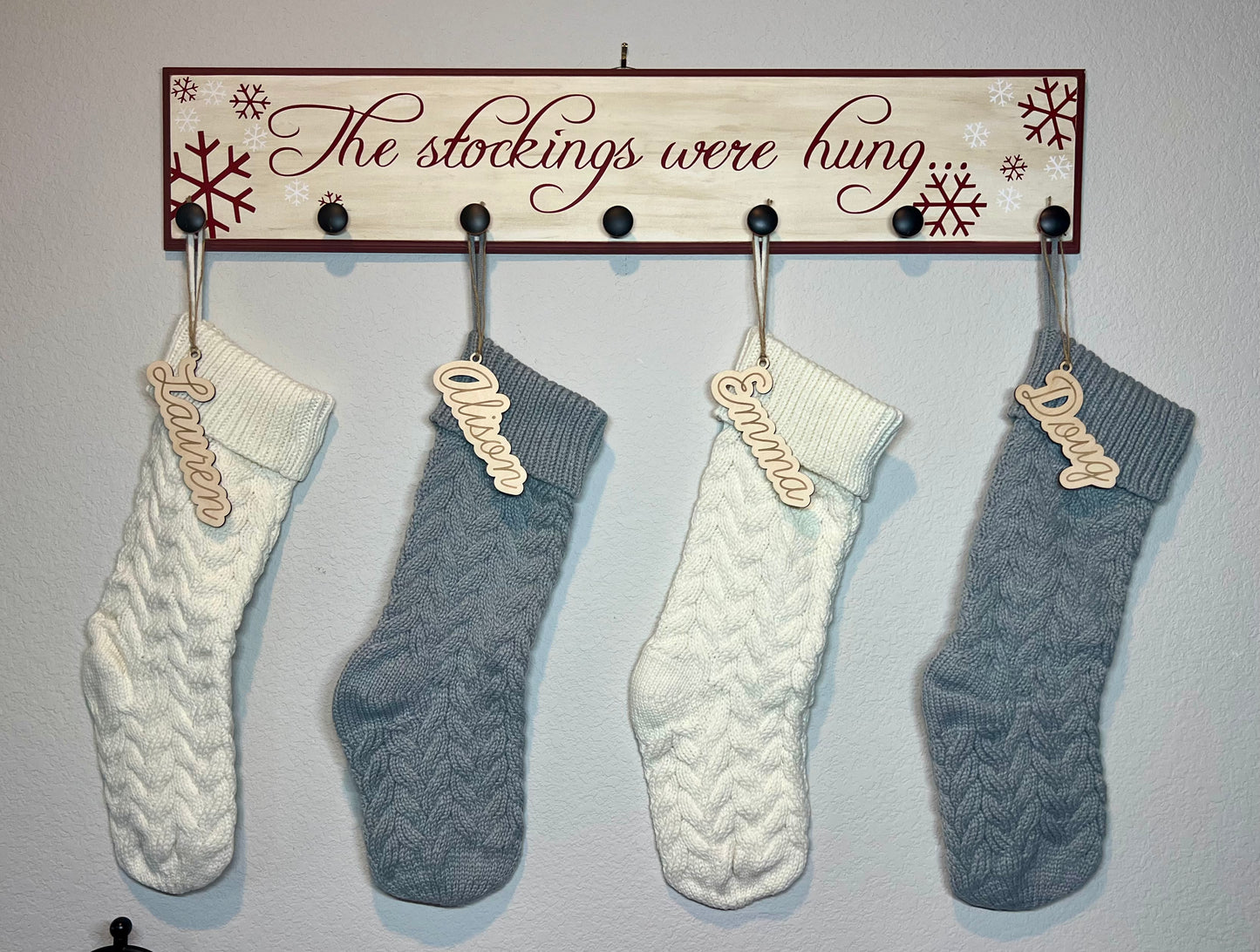 Personalized Wood Stocking Tag