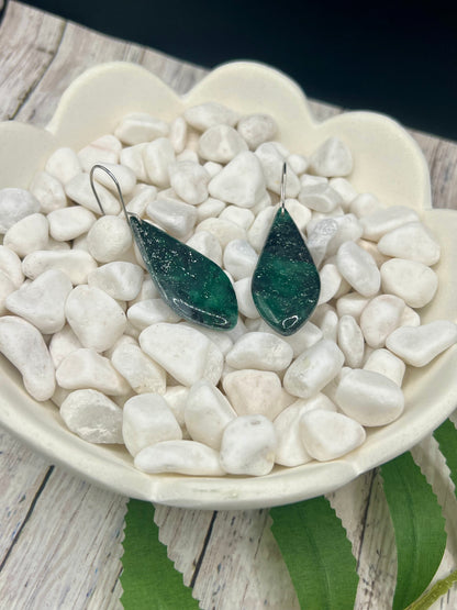 Cedar Park High School earrings, green and black CPHS spirit jewelry, Timberwolves game day accessory
