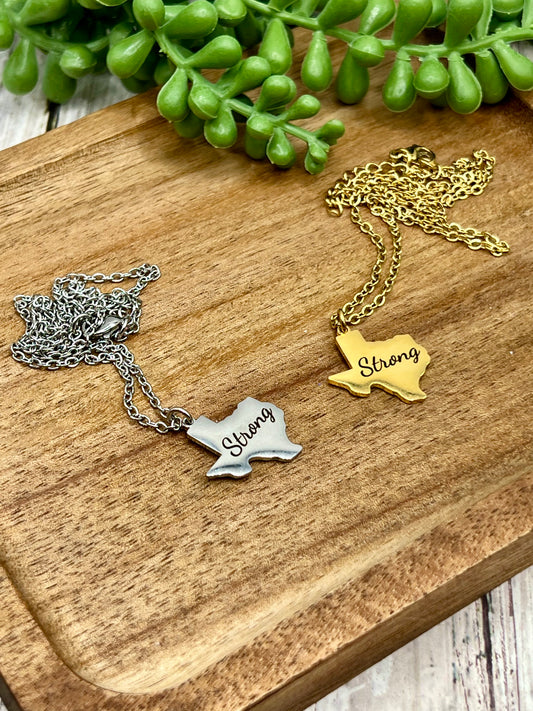 Texas Strong Flood Disaster Relief Necklace
