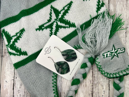 Cedar Park High School earrings, green and black CPHS spirit jewelry, Timberwolves game day accessory
