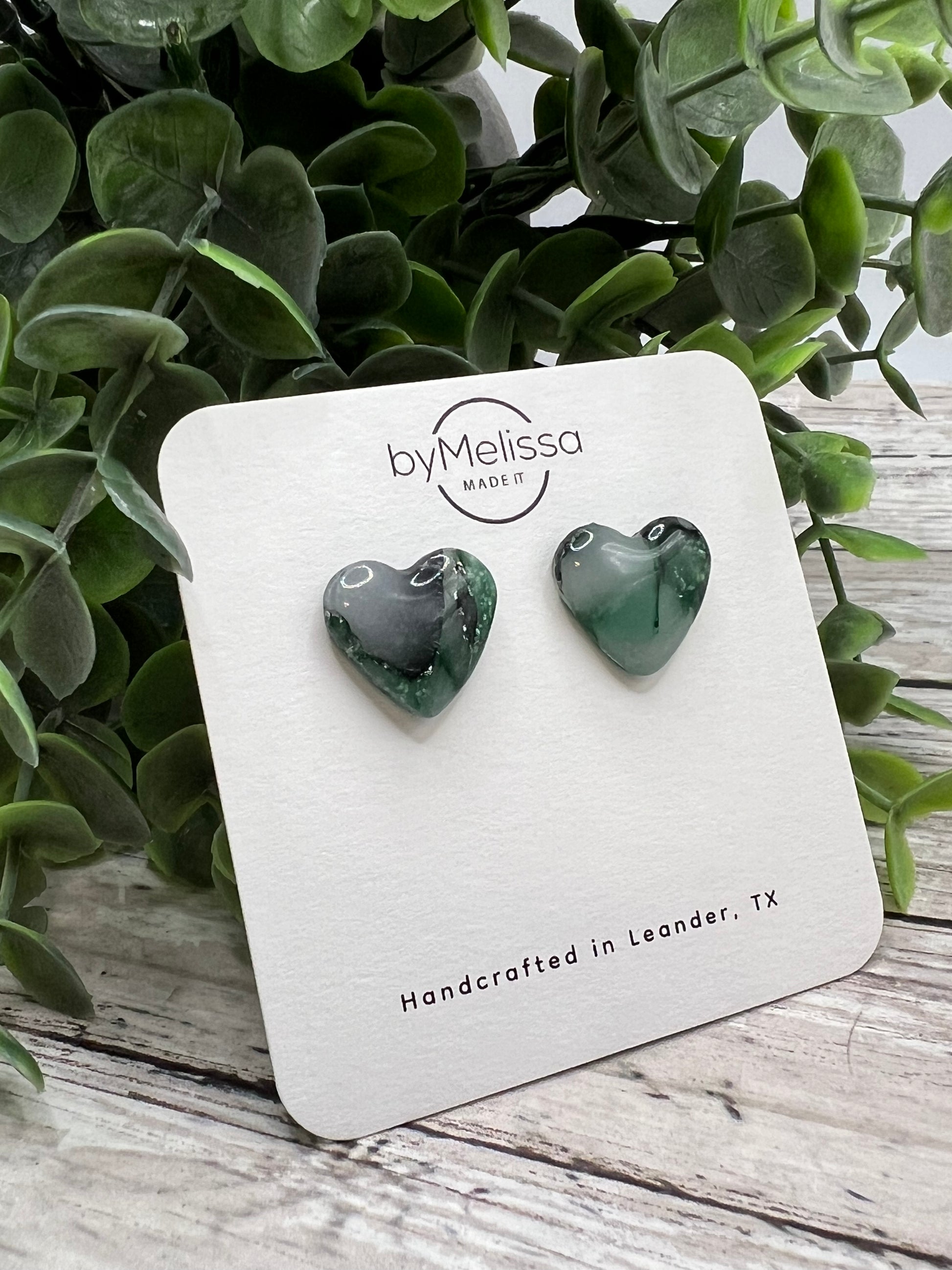 Cedar Park High School earrings, green and black CPHS spirit jewelry, Timberwolves game day accessory