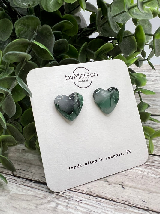 Cedar Park High School earrings, green and black CPHS spirit jewelry, Timberwolves game day accessory