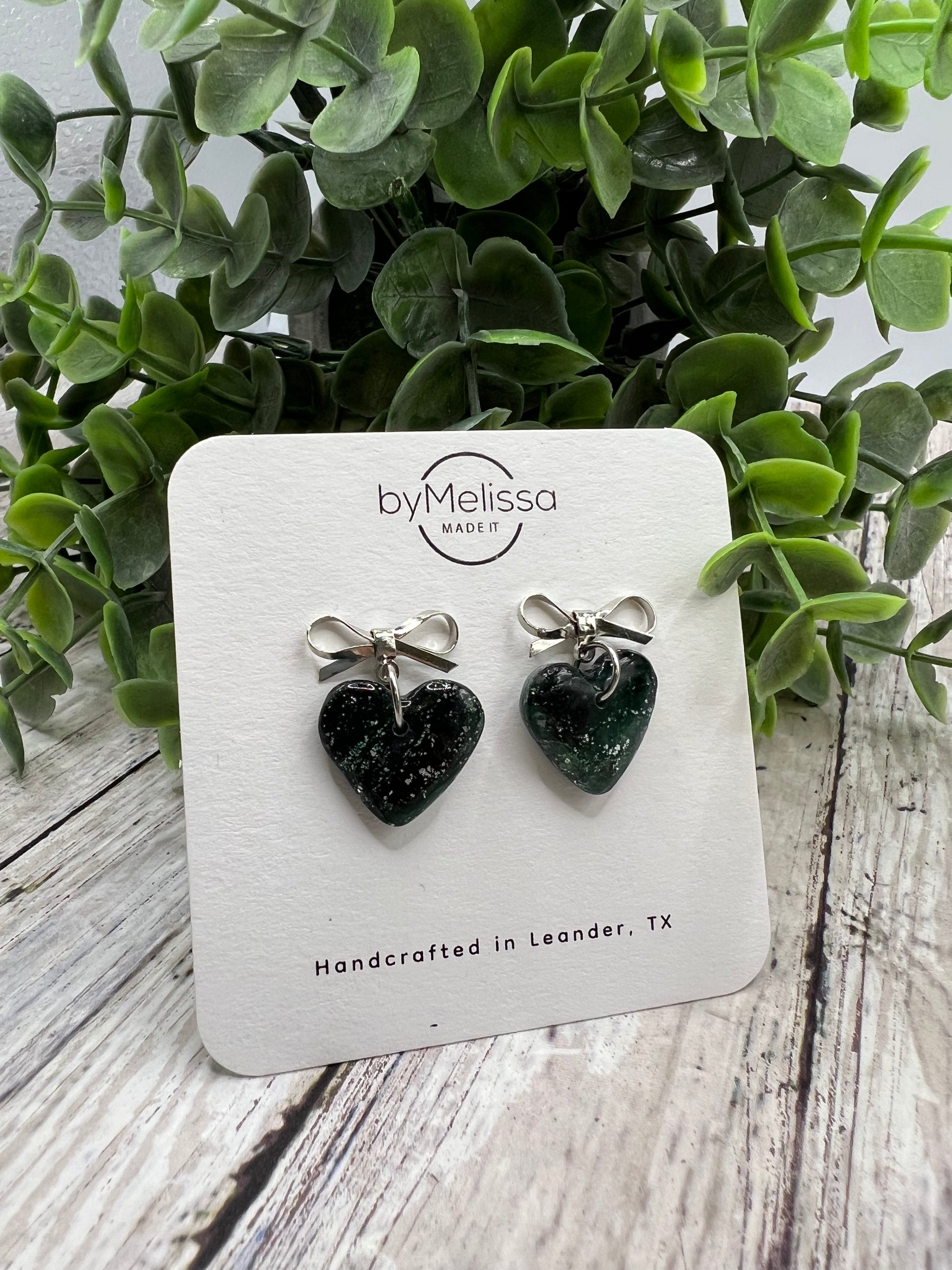 Cedar Park High School earrings, green and black CPHS spirit jewelry, Timberwolves game day accessory