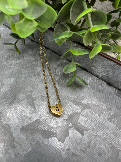 Engraved Petite Heart Necklace