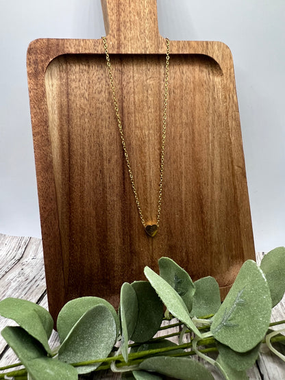 Engraved Petite Heart Necklace