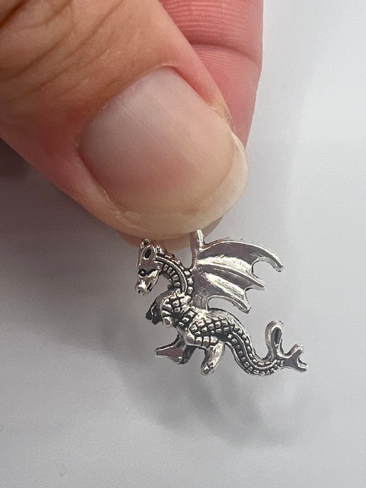 Silver Dragon Charm