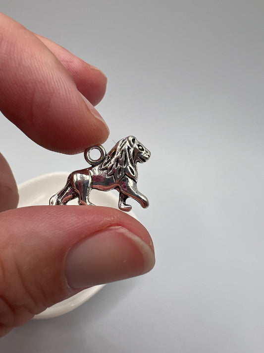 Silver Lion Charm