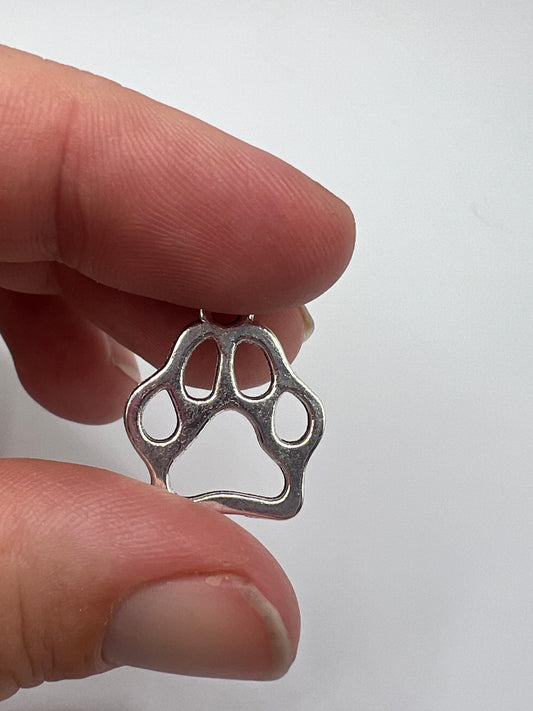 Silver Paw Print Charm