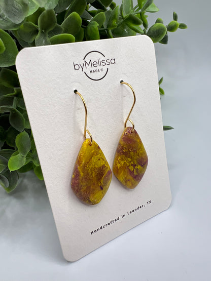 Liberty Hill Panther spirit wear earrings in purple and gold