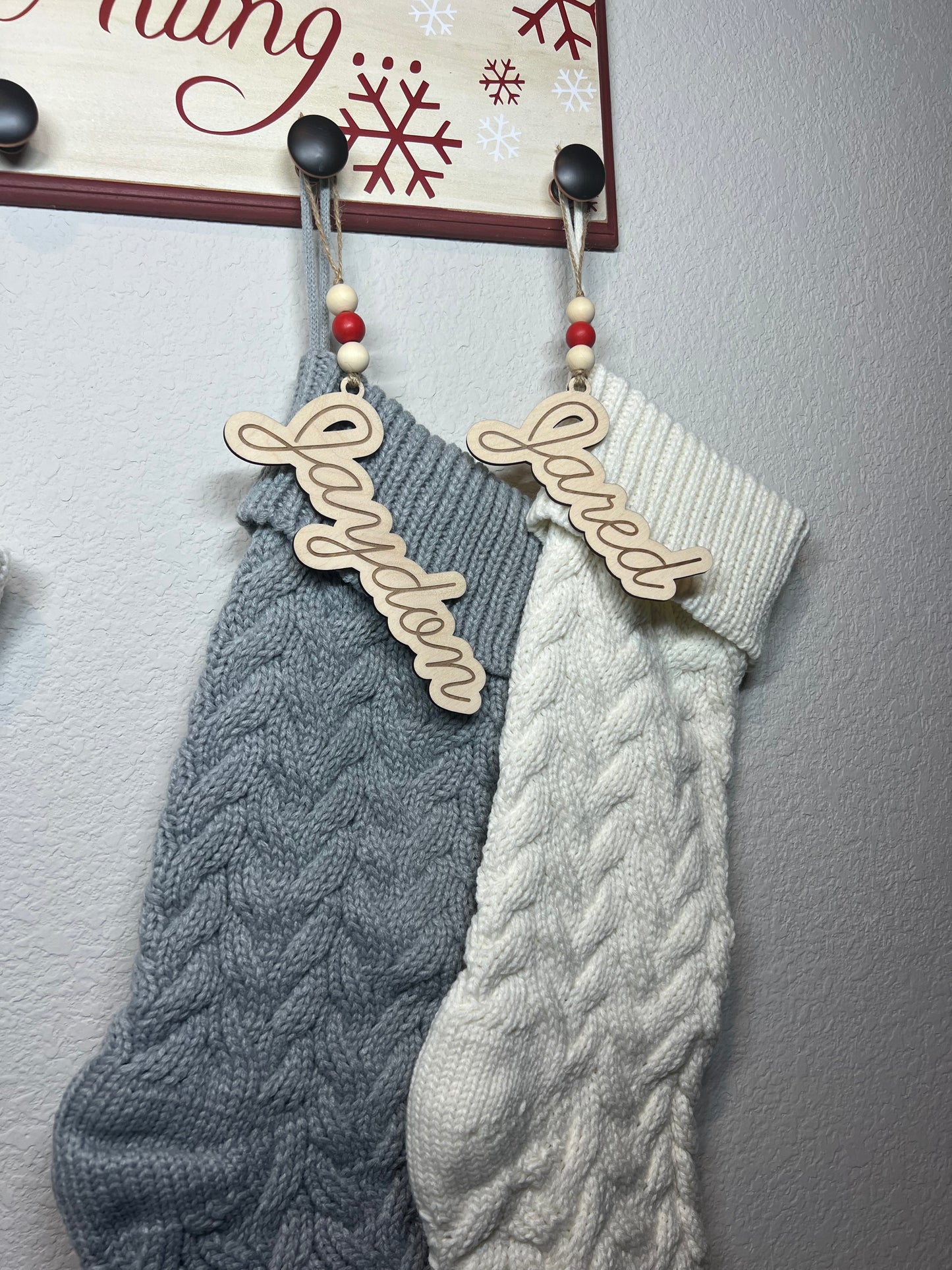 Personalized Wood Stocking Tag