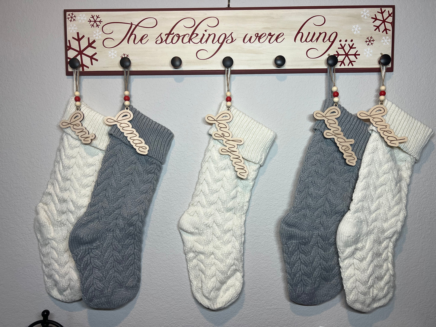 Personalized Wood Stocking Tag