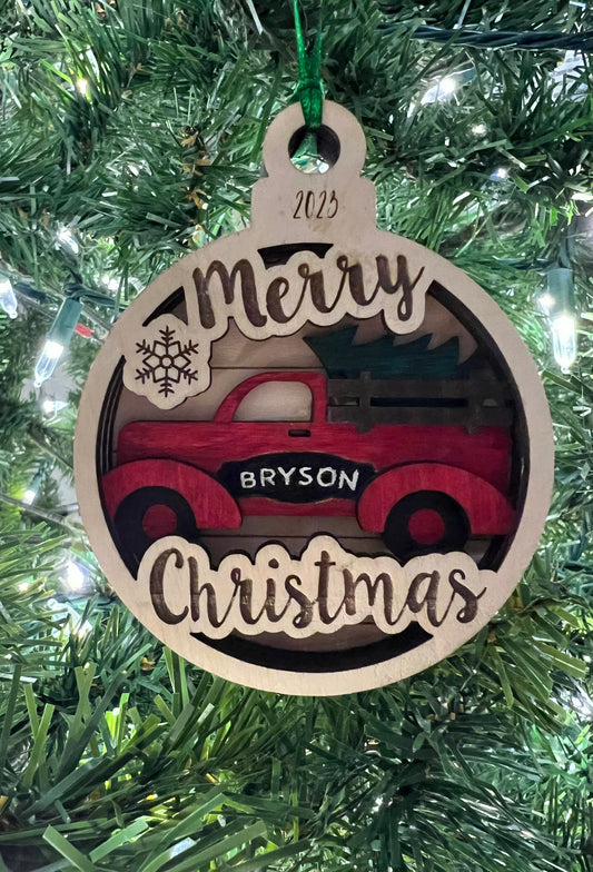 Limited Time! Bryson Layered Wood Ornament