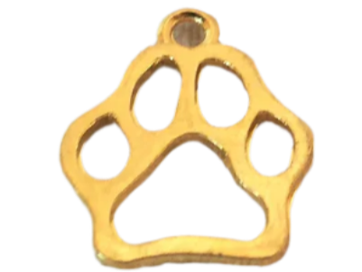 Gold Paw Print Charm