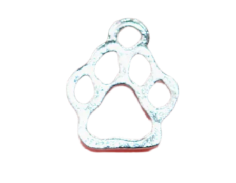 Silver Paw Print Charm